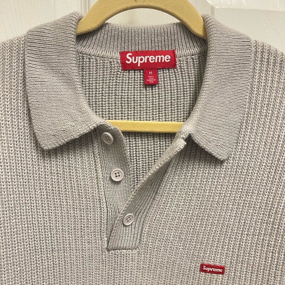 Supreme Small Box Striped Polo Sweater - Picture 6 of 15